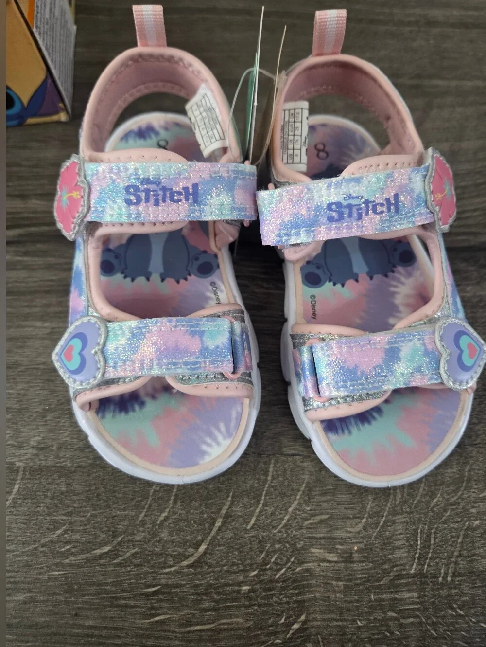 Disney Stitch Light Up Sandals Size 8 NEW